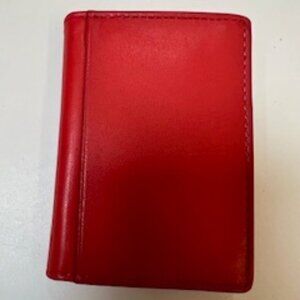 Winn International Leather Card Case Coral